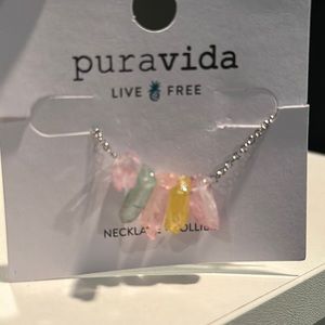Never worn puravida rainbow crystal necklace